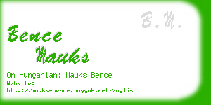 bence mauks business card